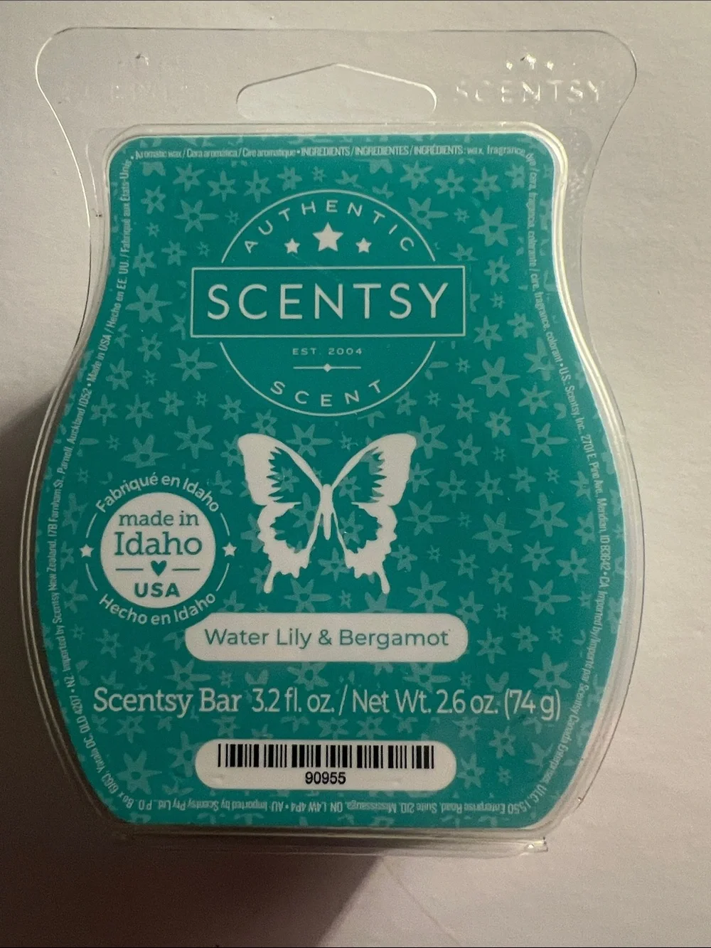Scentsy Water Lily & Bergamot Wax Bar